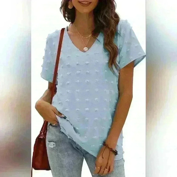 Pom Pom V Neck flowy top - Picture 2 of 11